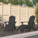 2 Garden Adirondack Chairs with Footstools in Anthracite - Little and Giant Explorers vidaXL