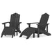 2 Garden Adirondack Chairs with Footstools in Anthracite - Little and Giant Explorers vidaXL