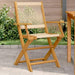 2 Garden Chairs in Beige and Solid Wood Acacia - Little and Giant Explorers vidaXL