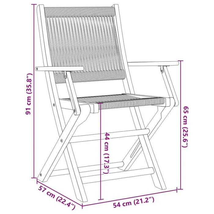 2 Garden Chairs in Beige and Solid Wood Acacia - Little and Giant Explorers vidaXL