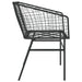 2 Garden Chairs in Black and Poly Rattan - Little and Giant Explorers vidaXL