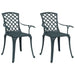 2 Garden Chairs in Green Cast Aluminium - Little and Giant Explorers vidaXL