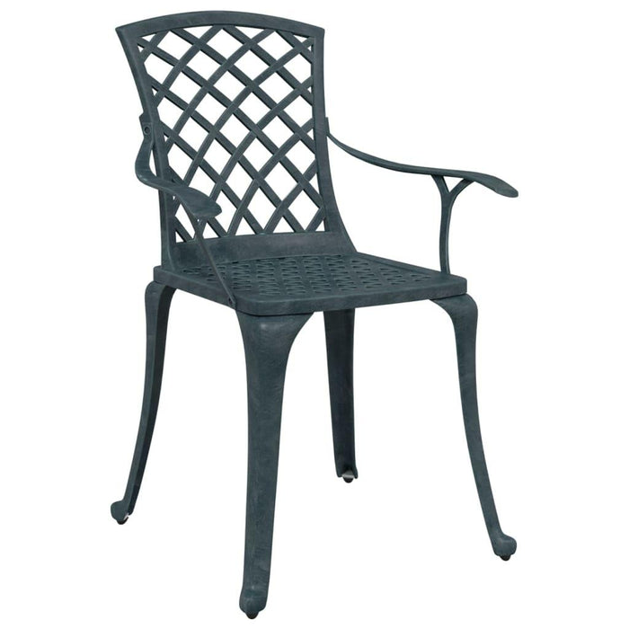 2 Garden Chairs in Green Cast Aluminium - Little and Giant Explorers vidaXL