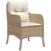 2 Garden Chairs with Cushions in Beige and Poly Rattan - Little and Giant Explorers vidaXL