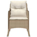 2 Garden Chairs with Cushions in Beige and Poly Rattan - Little and Giant Explorers vidaXL