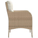 2 Garden Chairs with Cushions in Beige and Poly Rattan - Little and Giant Explorers vidaXL