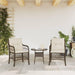 2 Garden Chairs with Cushions in Brown and Poly Rattan - Little and Giant Explorers vidaXL