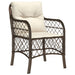 2 Garden Chairs with Cushions in Brown and Poly Rattan - Little and Giant Explorers vidaXL