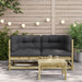 2 Garden Corner Sofas with Anthracite Cushions in Impregnated Wood Pine - Little and Giant Explorers vidaXL