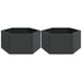 2 Garden Planters in Anthracite (53 x 26 x 3.5cm) - Little and Giant Explorers vidaXL