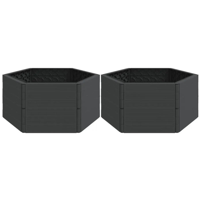 2 Garden Planters in Anthracite (53 x 26 x 3.5cm) - Little and Giant Explorers vidaXL