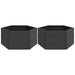 2 Garden Planters in Anthracite (53 x 26 x 3.5cm) - Little and Giant Explorers vidaXL