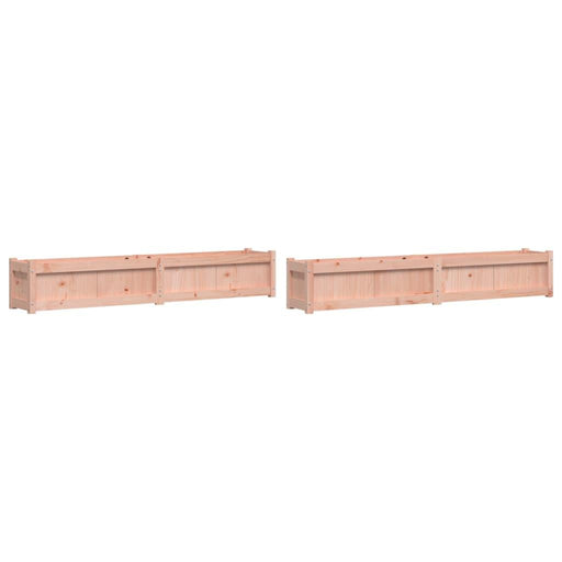 2 Garden Planters in Solid Wood Douglas (180 x 31 x 31cm) - Little and Giant Explorers vidaXL