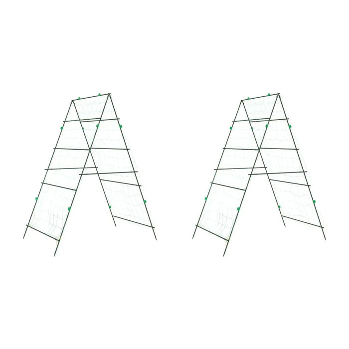 2 Garden Trellises for Climbing Plants in A-Frame and Steel - Little and Giant Explorers vidaXL