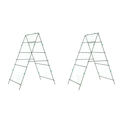 2 Garden Trellises for Climbing Plants in A-Frame and Steel - Little and Giant Explorers vidaXL