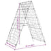 2 Garden Trellises for Climbing Plants in A-Frame and Steel - Little and Giant Explorers vidaXL