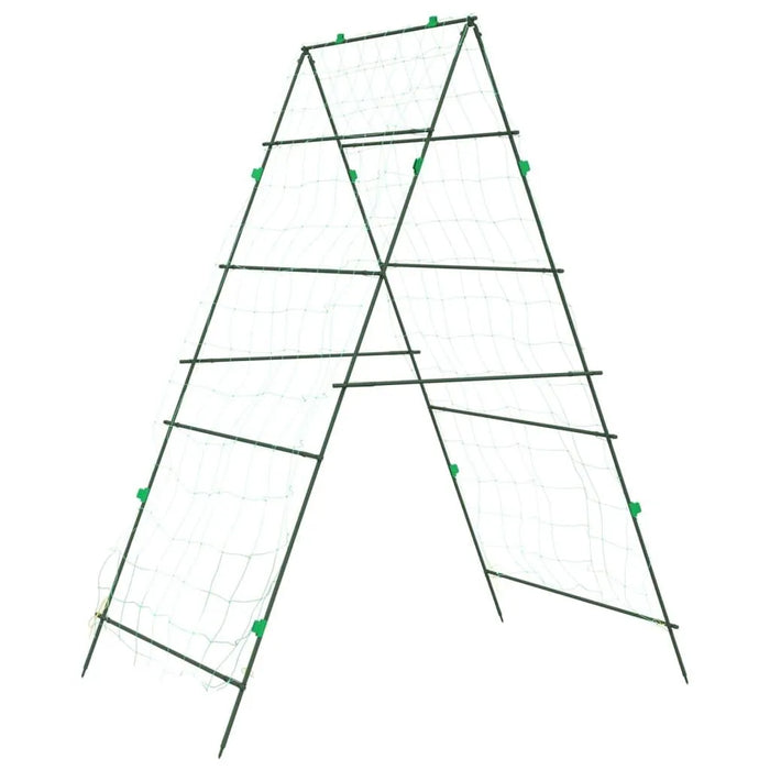 2 Garden Trellises for Climbing Plants in A-Frame and Steel - Little and Giant Explorers vidaXL