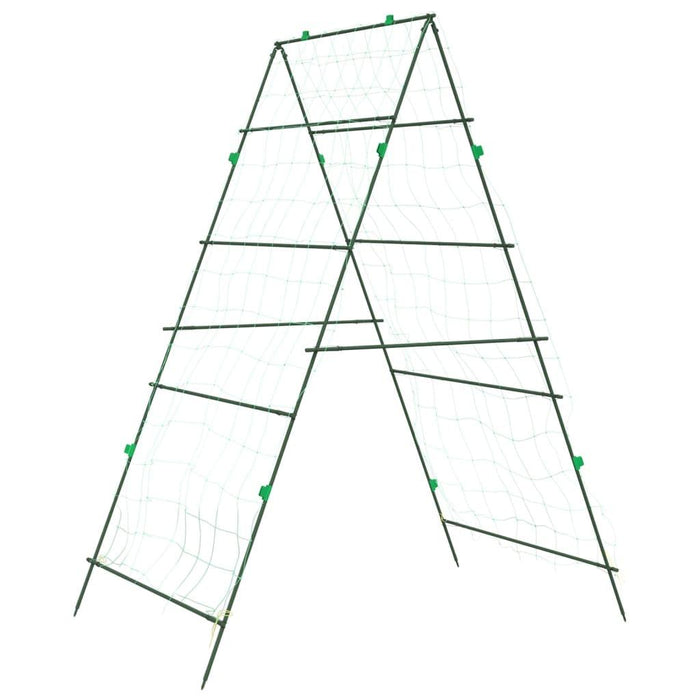 2 Garden Trellises for Climbing Plants in A-Frame and Steel - Little and Giant Explorers vidaXL