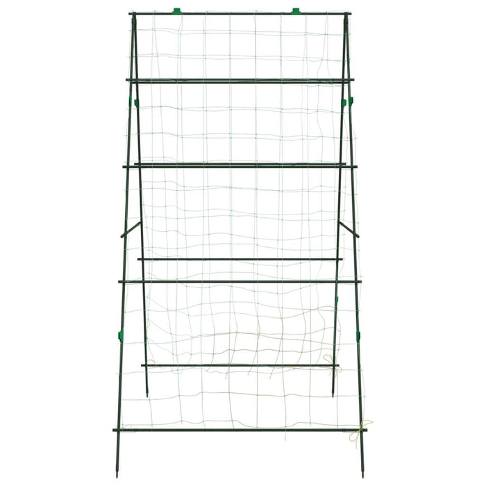 2 Garden Trellises for Climbing Plants in A-Frame and Steel - Little and Giant Explorers vidaXL