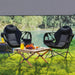 2 Hammock Camping Chairs in Black - Little and Giant Explorers Outsunny