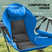 2 Hammock Camping Chairs in Blue - Little and Giant Explorers Outsunny