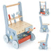 2-in-1 Baby Walker and Tool Workbench | Push Toy with Shape Sorter and Accessories COSTWAY - Little and Giant Explorers Costway