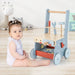 2-in-1 Baby Walker and Tool Workbench | Push Toy with Shape Sorter and Accessories COSTWAY - Little and Giant Explorers Costway