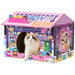 2-in-1 Cardboard Cat House – Pink | Arcade-Style Design - Built-in Scratcher and Catnip PAWHUT - Little and Giant Explorers PawHut