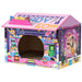 2-in-1 Cardboard Cat House – Pink | Arcade-Style Design - Built-in Scratcher and Catnip PAWHUT - Little and Giant Explorers PawHut