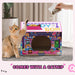 2-in-1 Cardboard Cat House – Pink | Arcade-Style Design - Built-in Scratcher and Catnip PAWHUT - Little and Giant Explorers PawHut