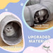 2-in-1 Cat Play Tunnel with Bed - Grey Suede | Zippable S-Shape or Circle PAWHUT - Little and Giant Explorers PawHut