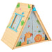 2-in-1 Climbing Teepee with Front Bell and Window - Little and Giant Explorers Costway