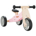 Pink and black 2-in-1 convertible balance bike with adjustable seat and handlebar
