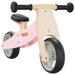 Pink and black 2-in-1 convertible balance bike with adjustable seat and handlebar