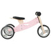 Pink and black 2-in-1 convertible balance bike with adjustable seat and handlebar