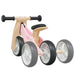 Pink and black 2-in-1 convertible balance bike with adjustable seat and handlebar