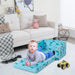 2-in-1 Convertible Toddler Sofa Blue | Dinosaur-Themed with Storage Pockets - Little and Giant Explorers Costway