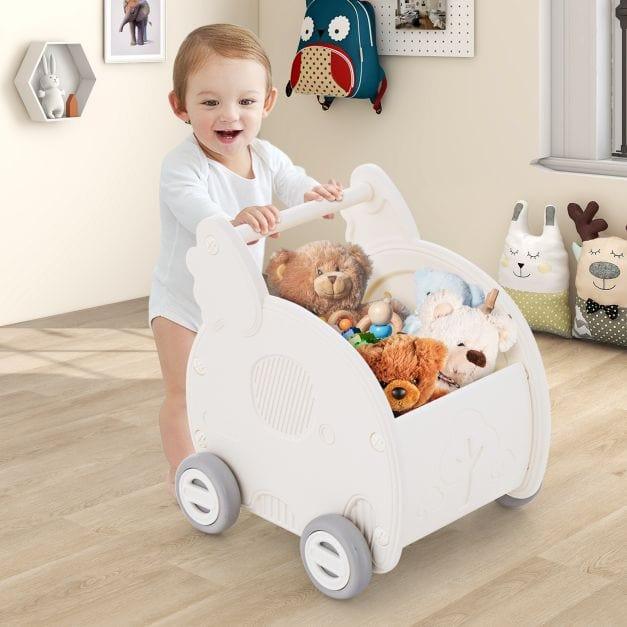 2-in-1 Elephant Shaped Baby Walker - Little and Giant Explorers Costway