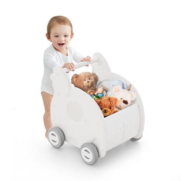 2-in-1 Elephant Shaped Baby Walker - Little and Giant Explorers Costway