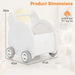 Elephant-shaped baby walker and push toy with cart, 50x45x41cm, for ages 3 and up