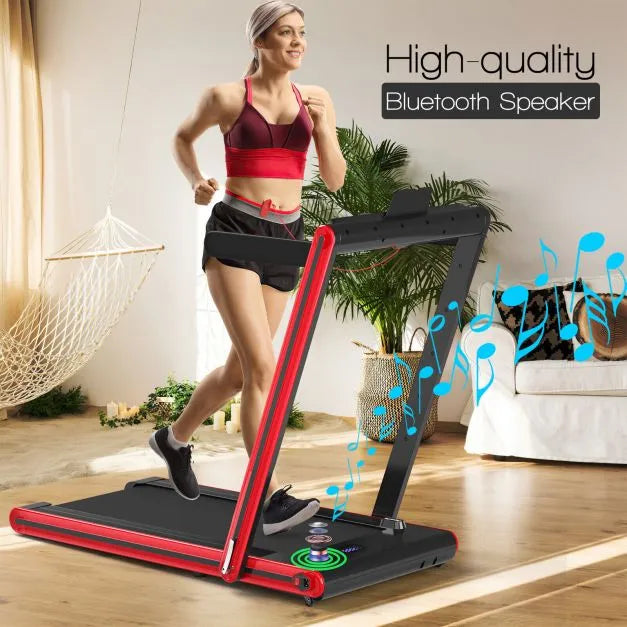 2-in-1 Folding Electric Treadmill | Walking and Running Modes - Bluetooth App Control COSTWAY - Little and Giant Explorers Costway