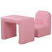 Kids Chair Pink 2-in-1 | Convertible Armchair to Table Chair - Little and Giant Explorers HOMCOM