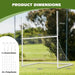 2-in-1 Kids Football Goal with Ground Stakes and Bungee Ropes - Little and Giant Explorers Costway
