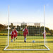 2-in-1 Kids Football Goal with Ground Stakes and Bungee Ropes - Little and Giant Explorers Costway