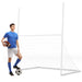 2-in-1 Kids Football Goal with Ground Stakes and Bungee Ropes - Little and Giant Explorers Costway