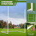 2-in-1 Kids Football Goal with Ground Stakes and Bungee Ropes - Little and Giant Explorers Costway