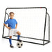 2-in-1 Kids Football Goal and Rebound Net - Black 187x122.5cm | Adjustable 5-Angle Frame COSTWAY - Little and Giant Explorers Costway