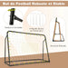2-in-1 Kids Football Goal and Rebound Net - Black 187x122.5cm | Adjustable 5-Angle Frame COSTWAY - Little and Giant Explorers Costway