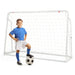 2-in-1 Kids Football Goal and Rebound Net - White 187x122.5cm | Adjustable 5-Angle Frame COSTWAY - Little and Giant Explorers Costway
