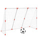 2-in-1 Kids' Football Goal with Balls in White (184 x 64 x 124cm) - Little and Giant Explorers vidaXL